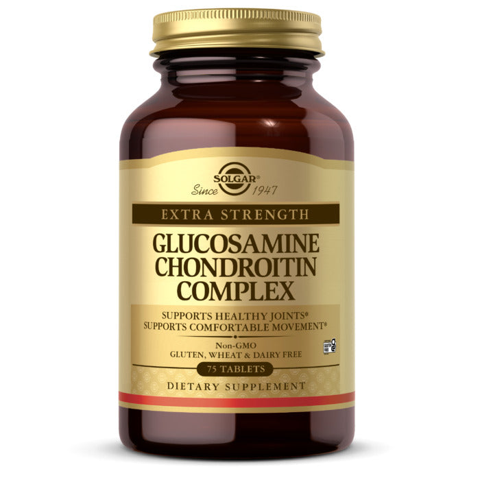 Solgar Extra Strength Glucosamine Chondroitin Complex, 75 Tablets, support the structural framework of healthy joints