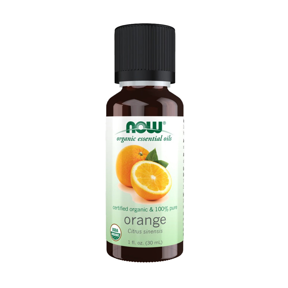 Now Organic Orange Oil, 118 ML, Fresh, Sweet Orange Peel, Refreshing, Uplifting, Invigorating