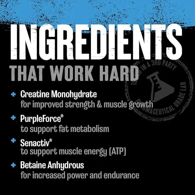 Universal Nutrition Animal Supercharged Creatine, Fruit Punch, 30, Muscle Building