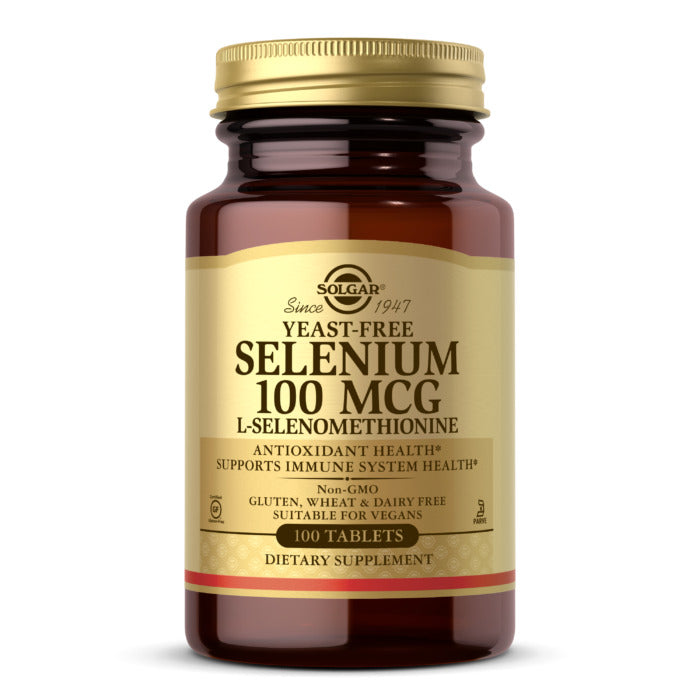 Solgar Yeast-free Selenium, 100 mcg, 100 Tablets, Fight Cell-damaging Free-radicals