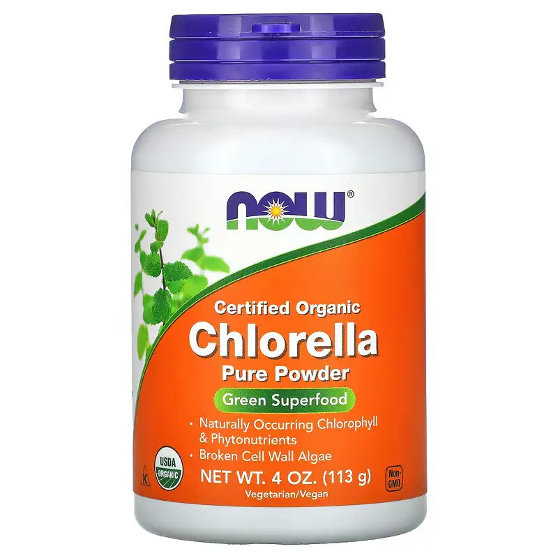 Now Chlorella Pure Powder, 113 Gm, Naturally occurring Chlorophyll & Phytonutrients