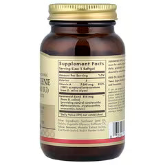 Solgar Beta Carotene, 25000 IU, 90 Softgels, Support Healthy Vision, Immune System Support