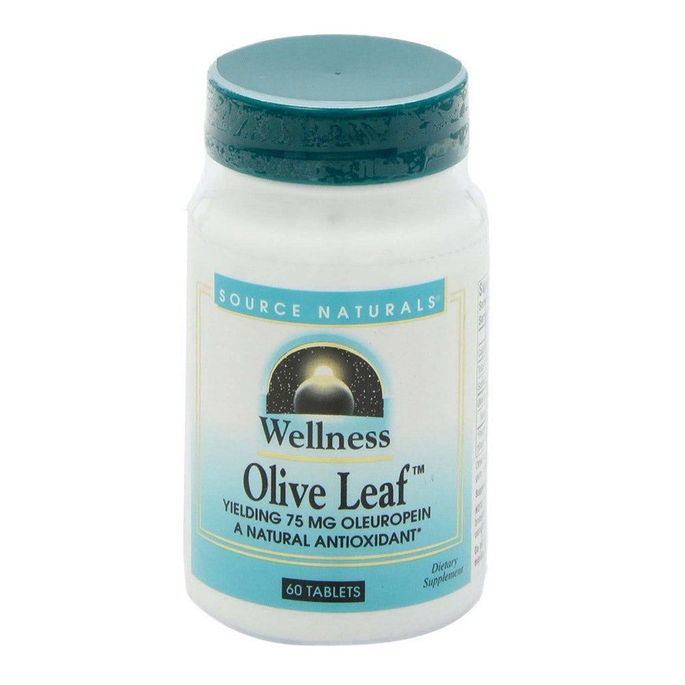 Source Naturals Wellness Olive Leaf, 75 mg, 60 Tablets, Potent Antioxidant
