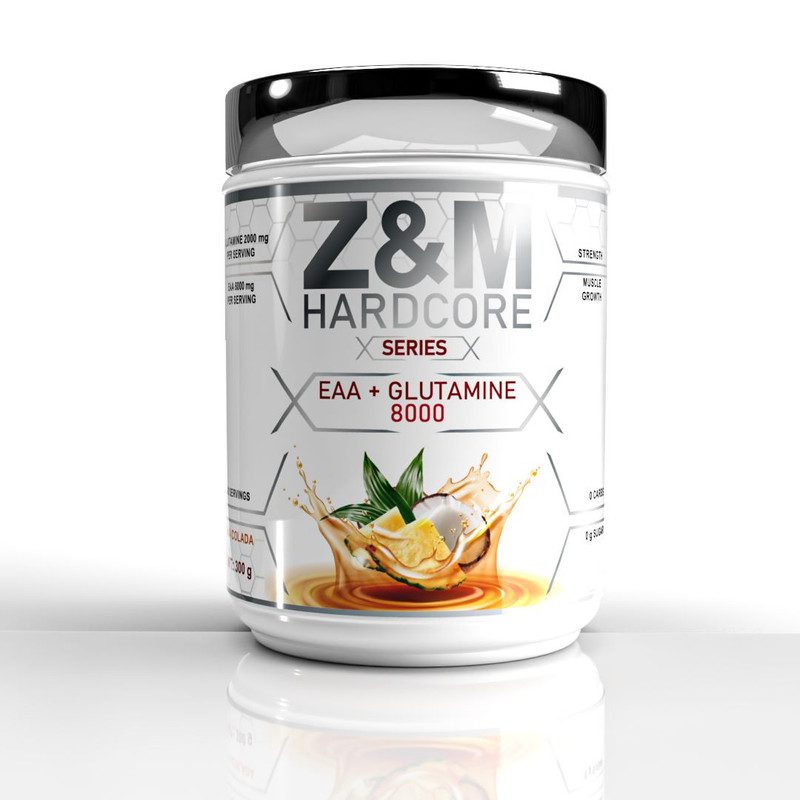 Z&M HARDCORE EAA + GLUTAMINE 8000 PINACOLADA 300 grams