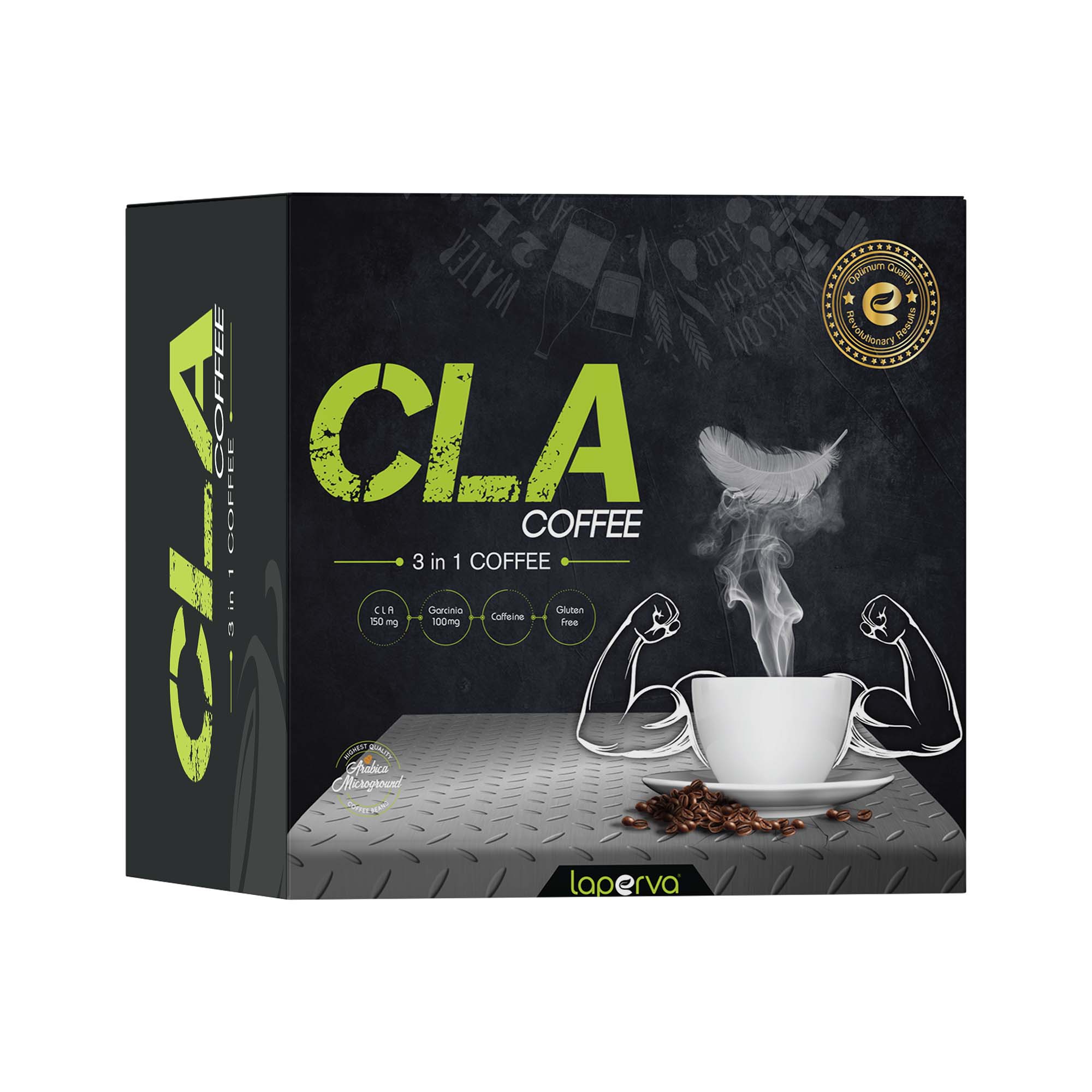 Laperva CLA Coffee 3 in 1, 20 Bags, 150 mg CLA, Supports Fat Burning, Supports Reduce Appetite
