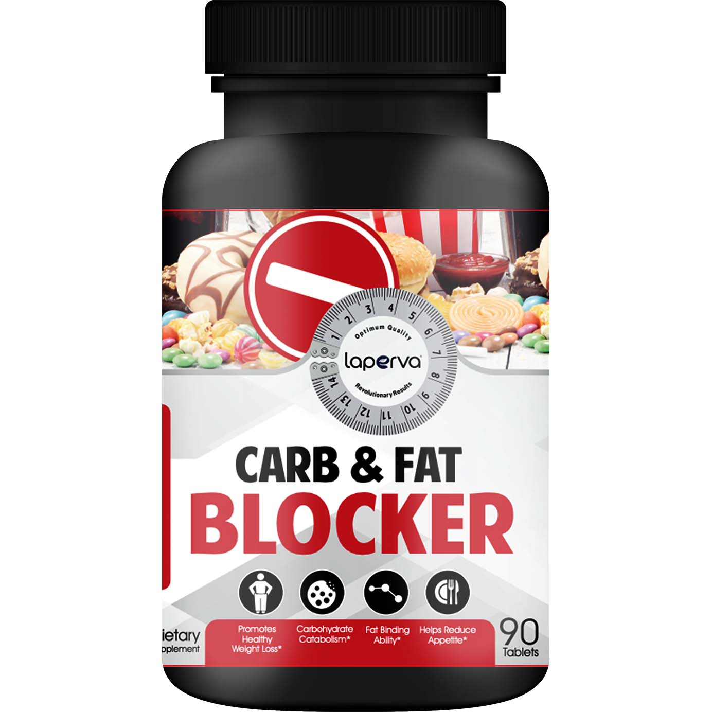 Laperva Carb and Fat Blocker, 90 Tablets, Promote Healthy Weight Loss, Carbohydrates Catabolism