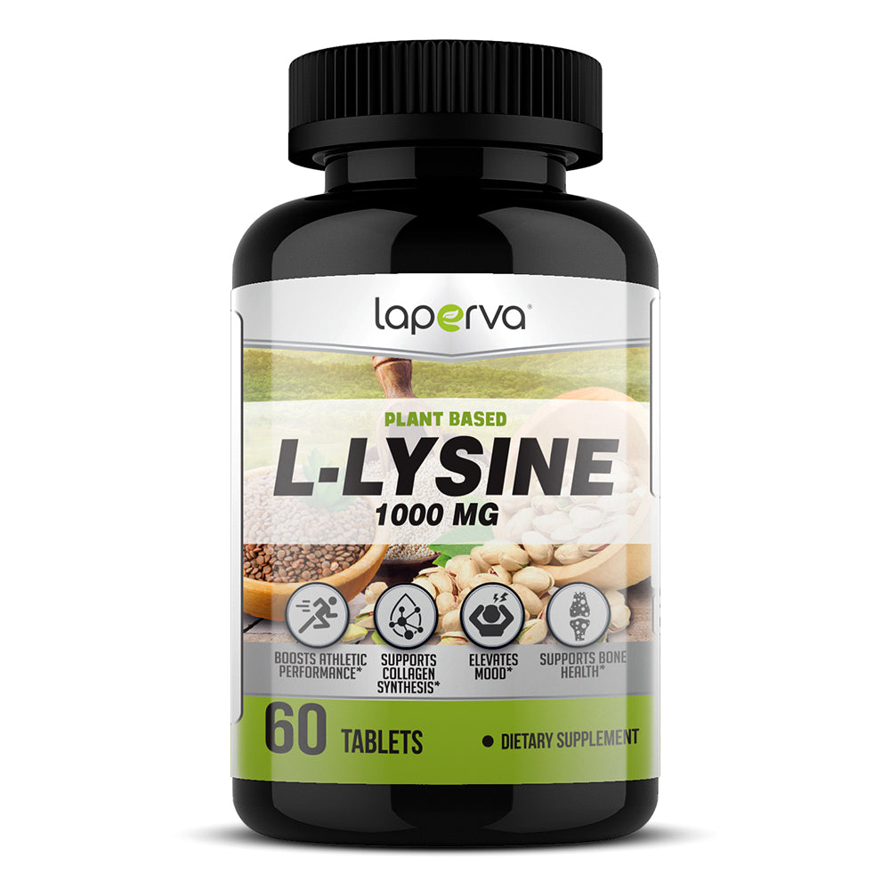 Laperva L-lysine Plant Based, 60 Tablets, 1000 mg, Boosts Athletic Performance