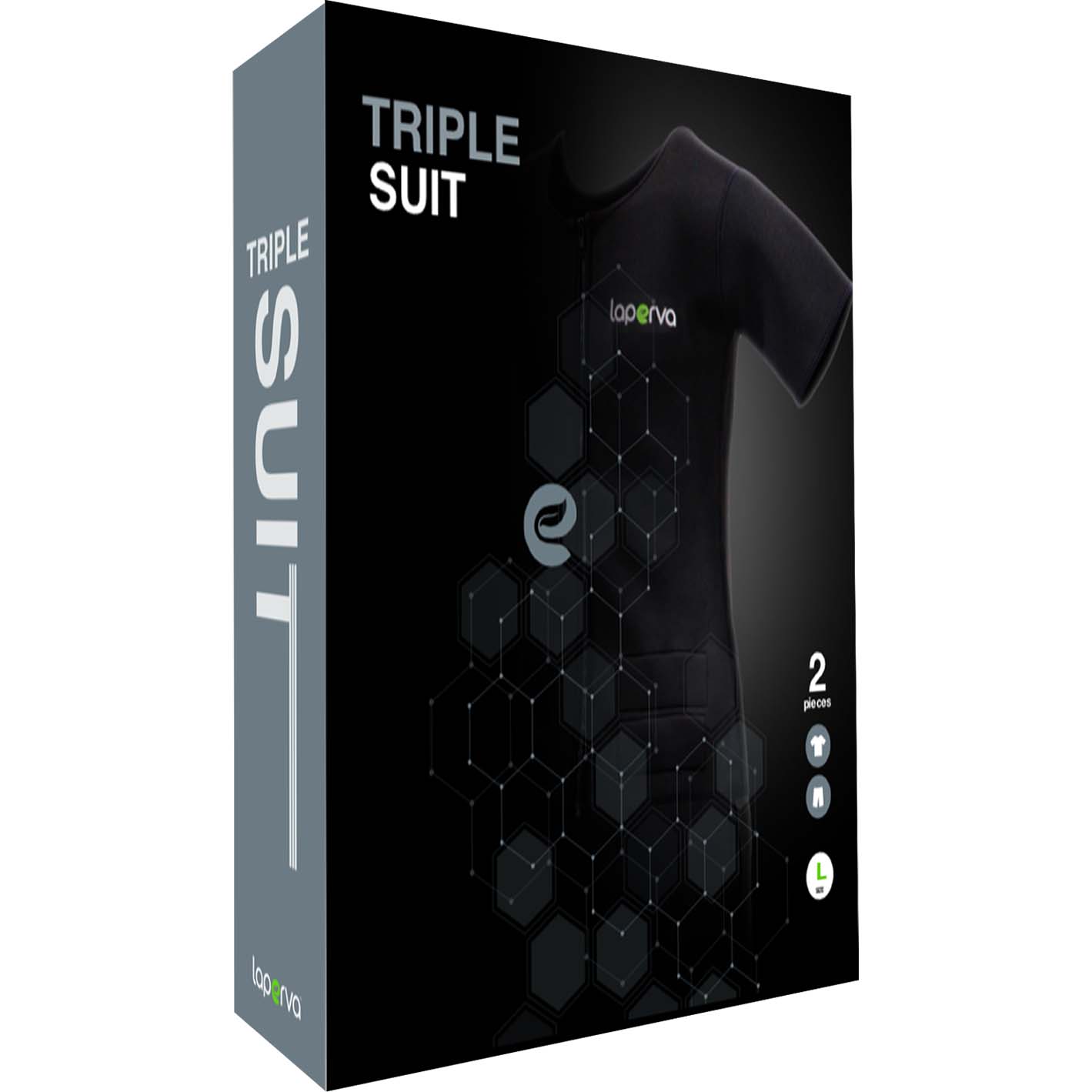Laperva Triple Suit, Black, Increases Metabolism, Perfect Fit, Sauna Effect