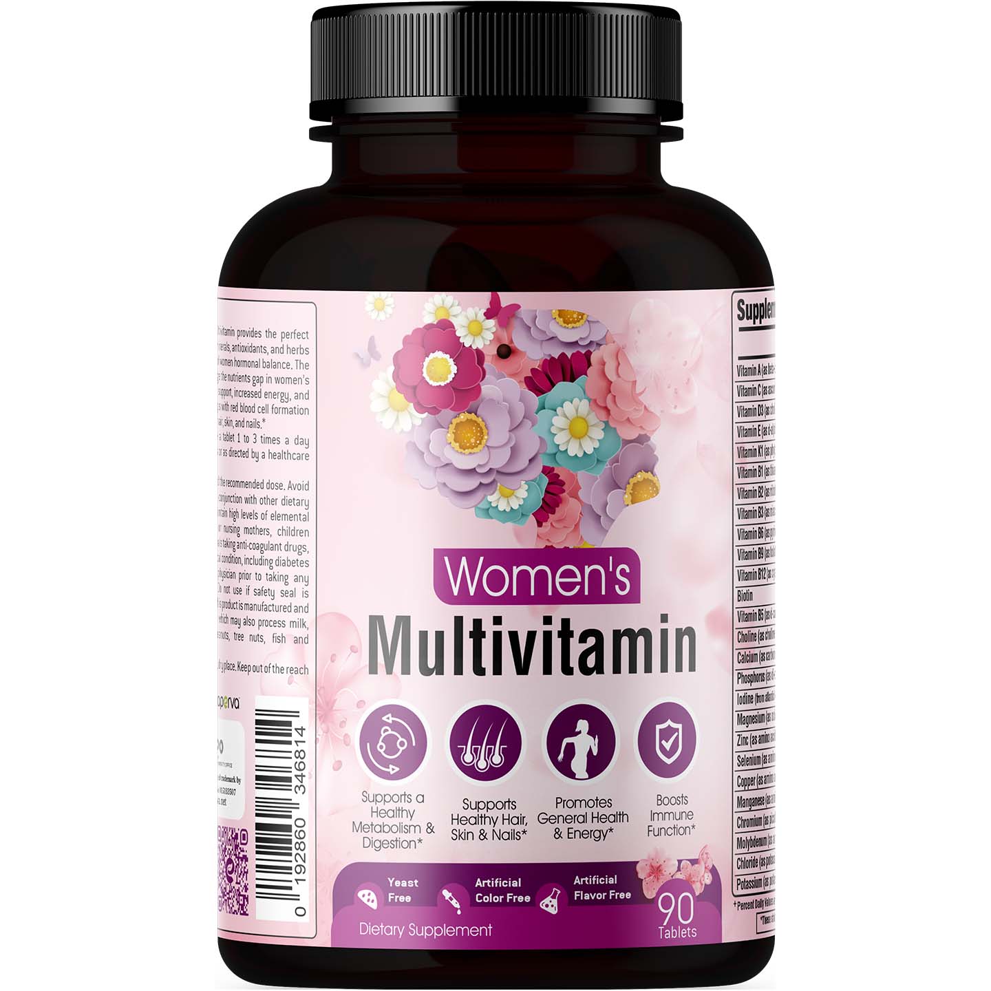 Laperva Women’s Multivitamin, 90 Tablets, Boosts Immune Function, Promotes General Healthy & Energy