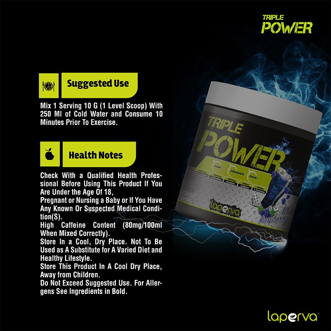 Laperva Triple Power Pre-Workout, 30, Enhance Physical Performance and Reduce Tiredness