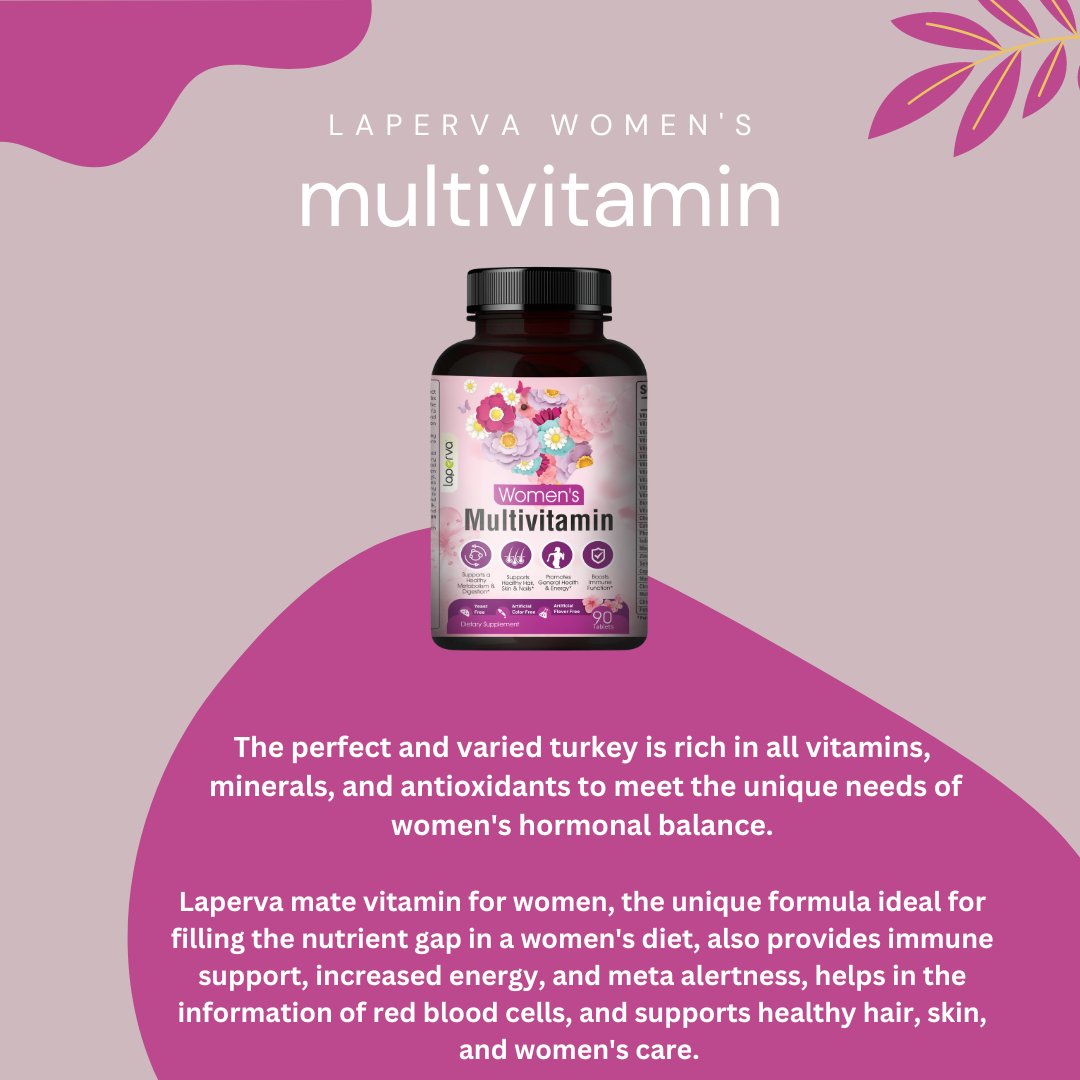 Laperva Women’s Multivitamin, 90 Tablets, Boosts Immune Function, Promotes General Healthy & Energy