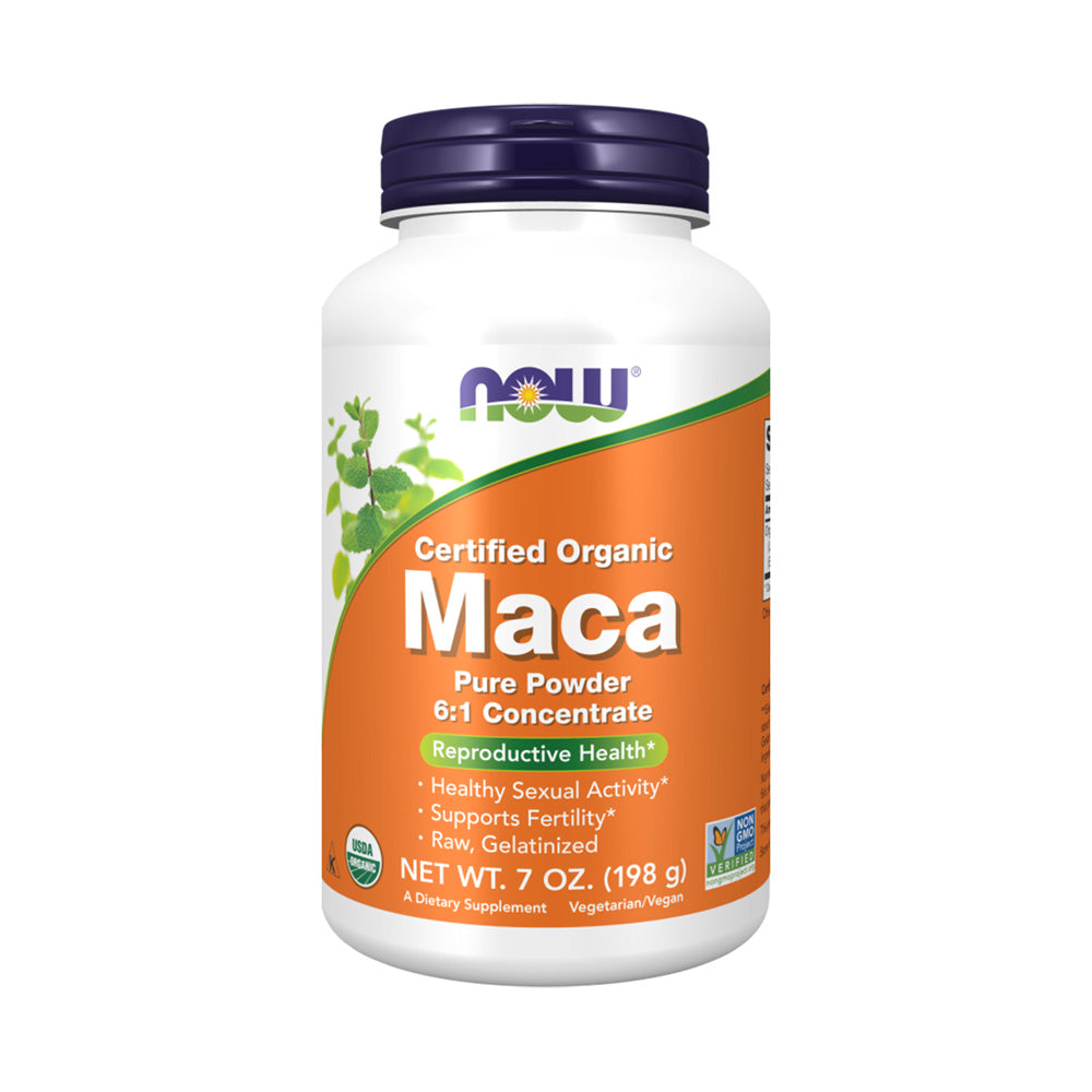 Now Maca Organic Powder, 198 G, Pure Powder 6:1 Concentrate, Healthy Sexual Activity