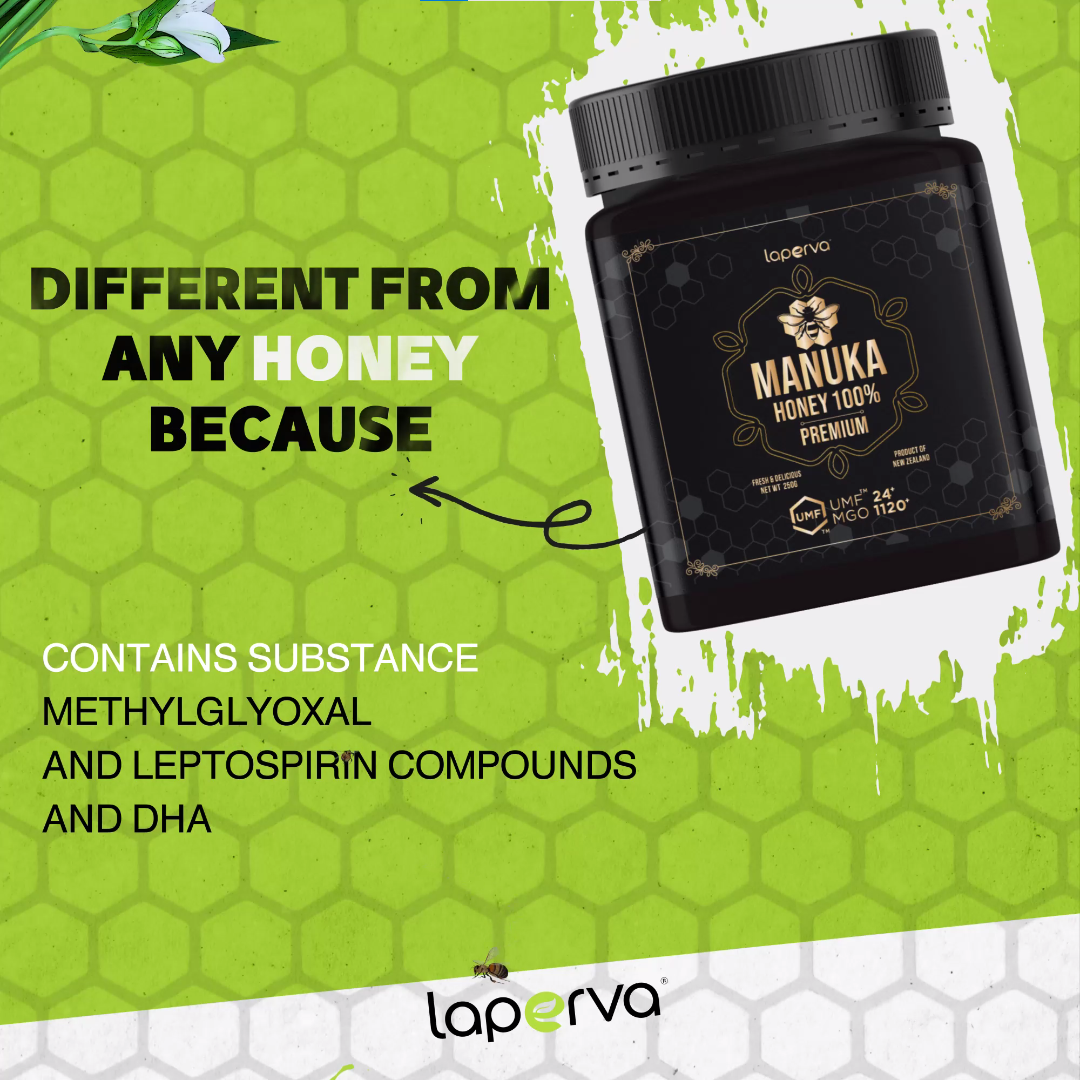 Manuka Honey Laperva, 1120 MGO, 250 Gm, Suitable for Vegetarians, Artificial Flavour Free