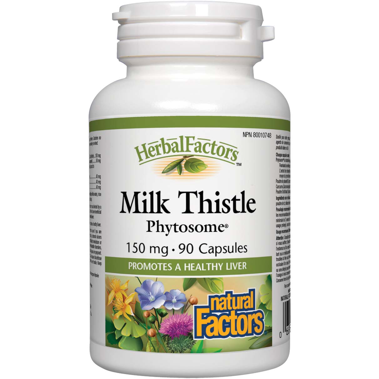 Natural Factors Milk Thistle Phytosome, 150 mg, 90 Capsules, Helps Repair & Regenerate A Liver Damaged