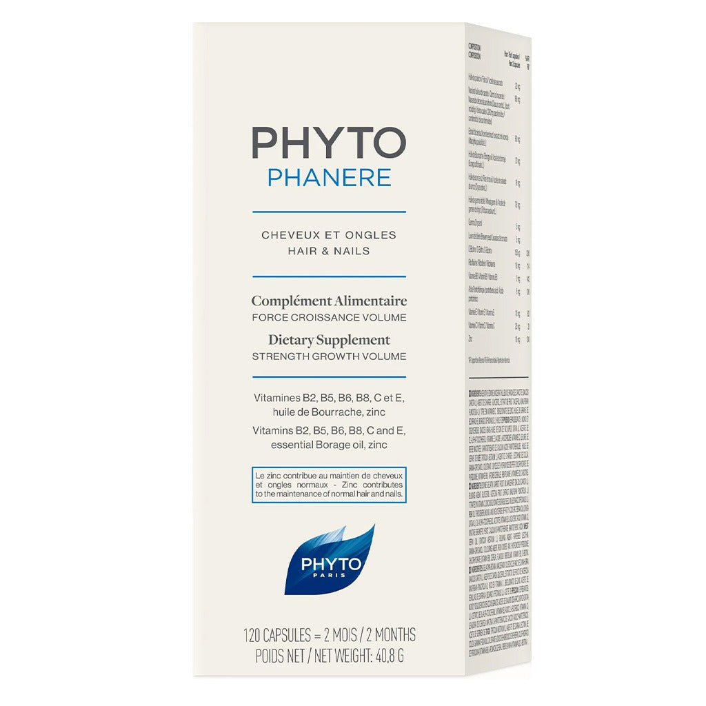 Phyto Paris Phytophanere, 120 Capsules, Strengthens Hair and Nails., Boosts Hair Growth and Volume.