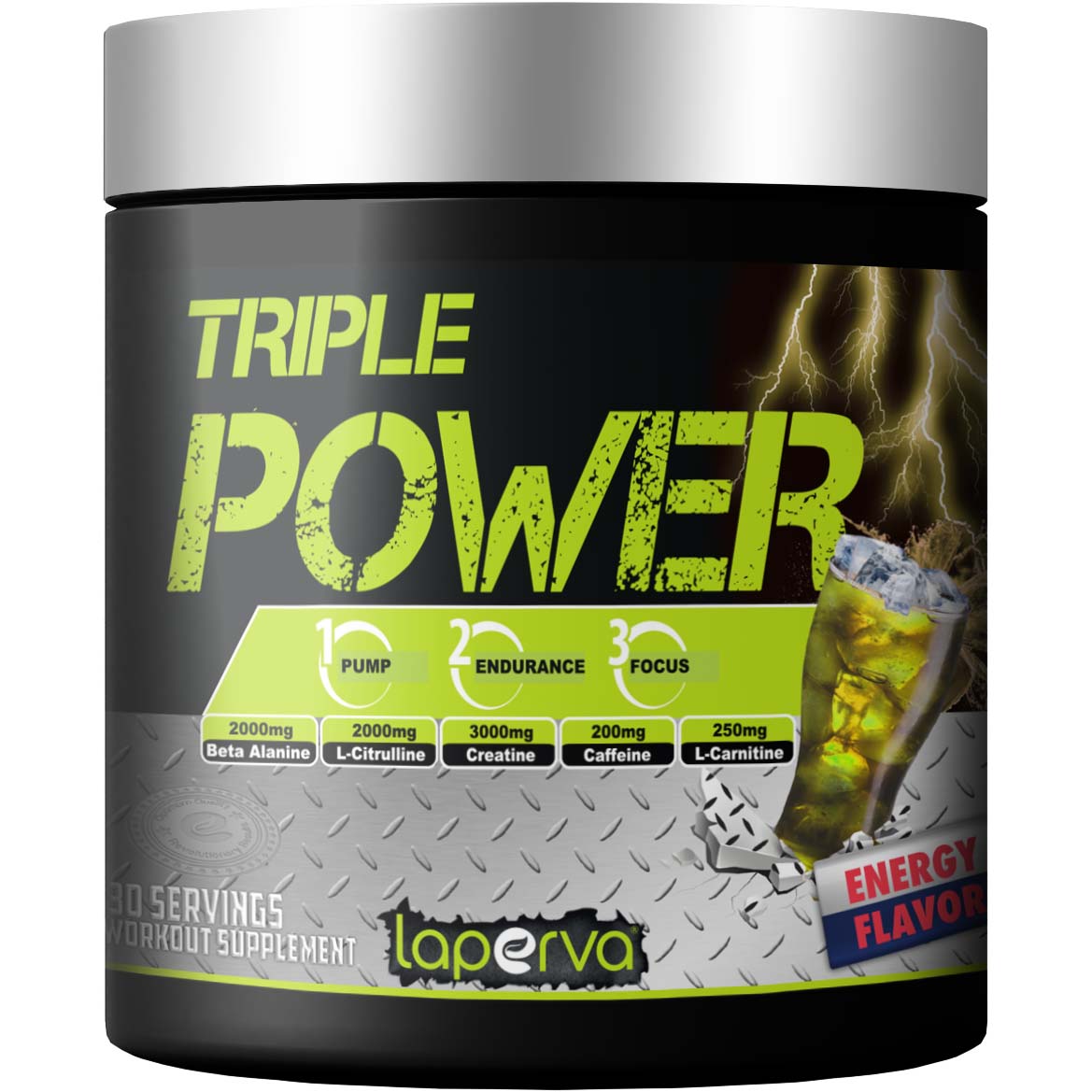 Laperva Triple Power Pre-Workout, 30, Enhance Physical Performance and Reduce Tiredness