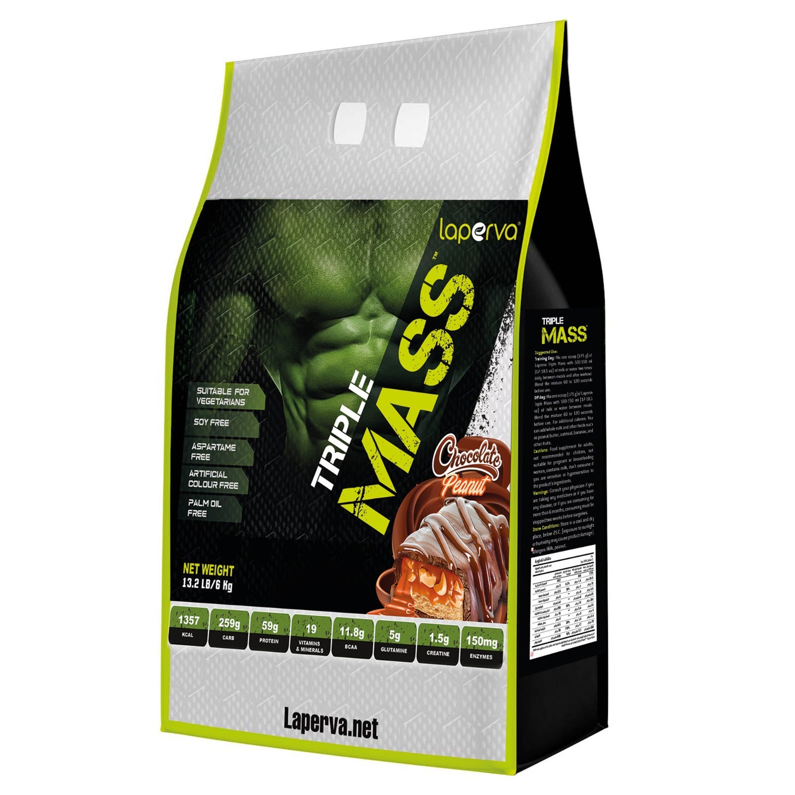 Laperva Triple Mass Gainer,13 LB, More Than 59 Grams of High-Quality Protein