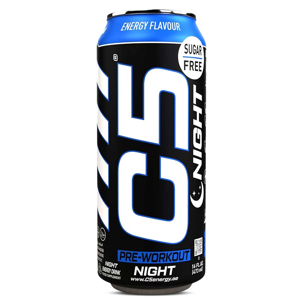 C5 Night Pre-workout Drink, 473 Ml, Sugar-Free, Boosts Strength & Endurance