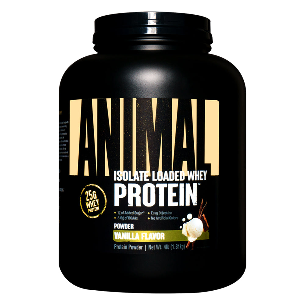 Universal Nutrition Animal Whey Isolate Loaded, 4 LB, 25 g Protein Per Serving Scoop