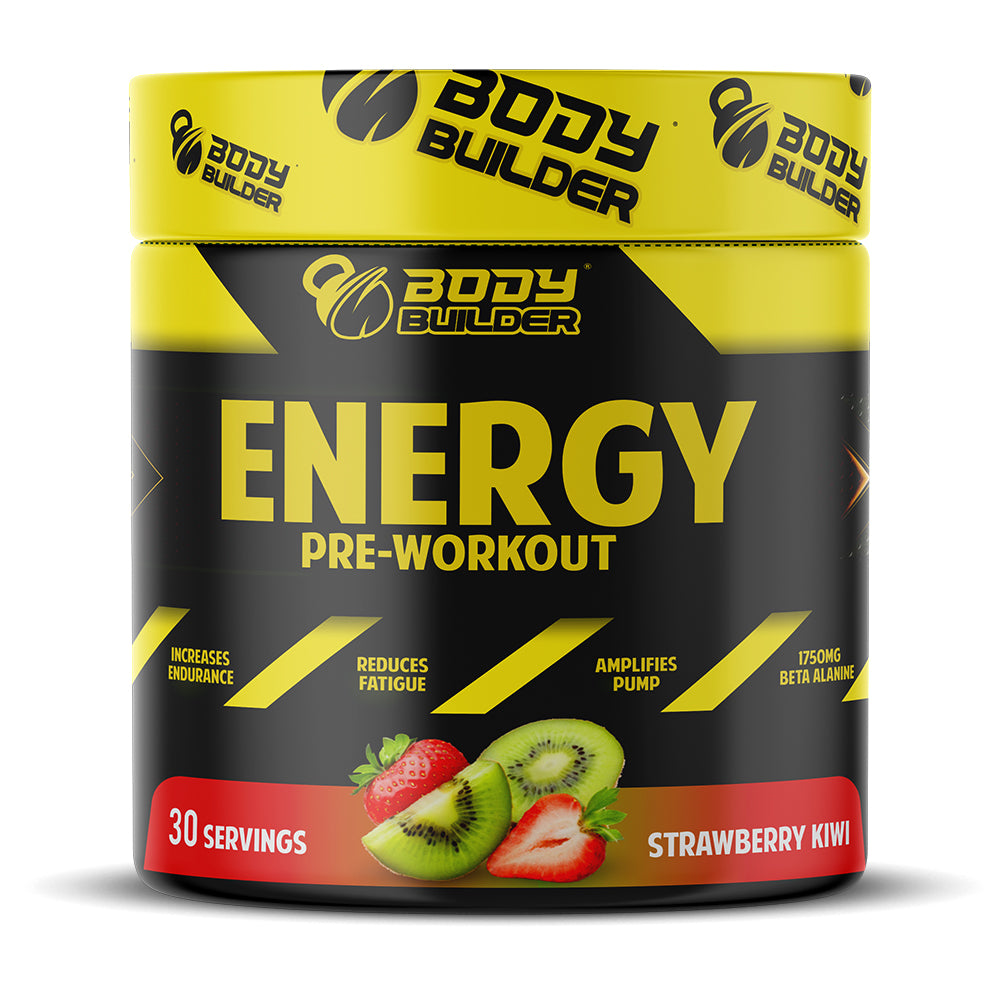 Body Builder Energy Pre workout Plus BCAA, 30, Intense Focus