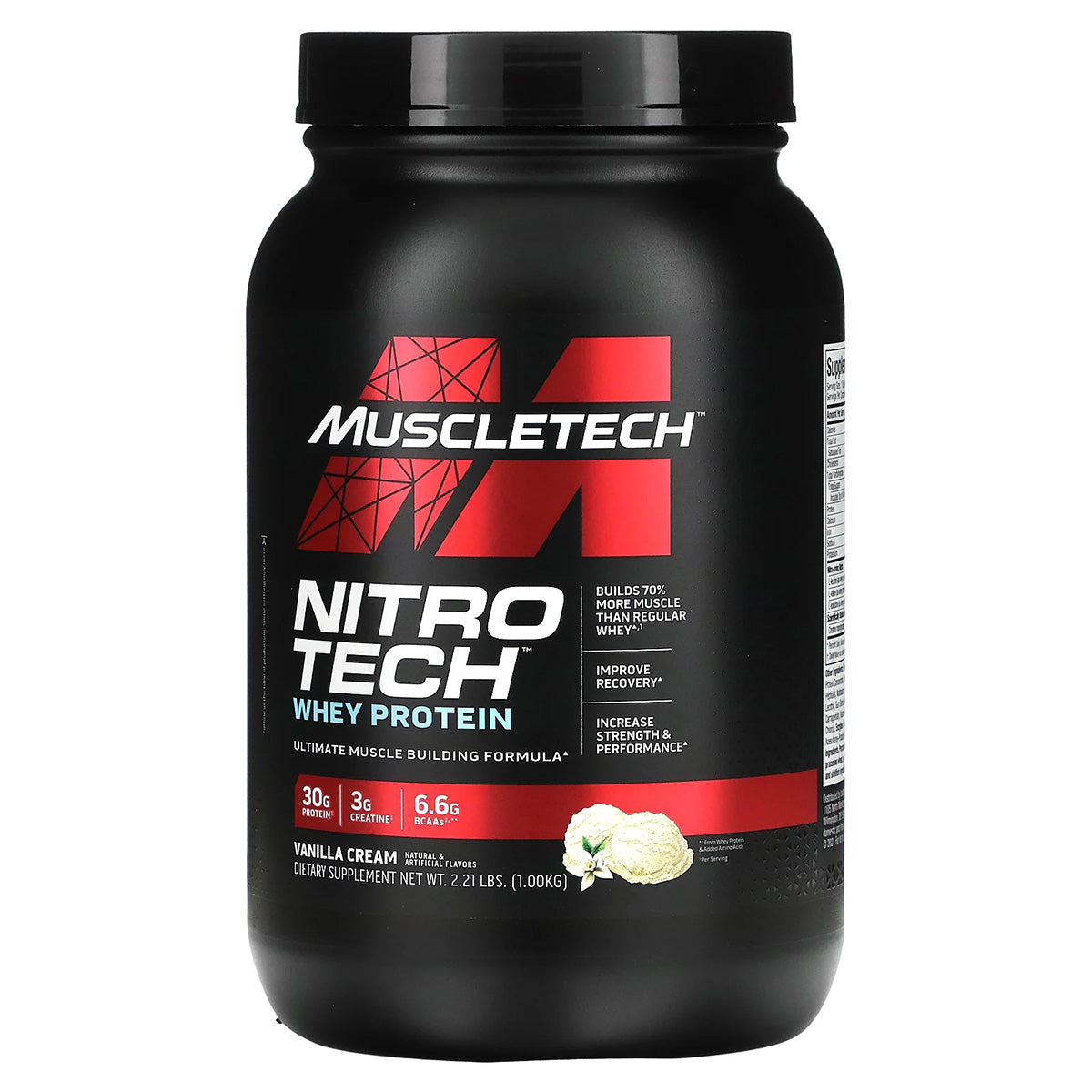 Muscletech Nitro Tech Whey Protein, 2 LB, Enhance Muscle & Strength & Performance