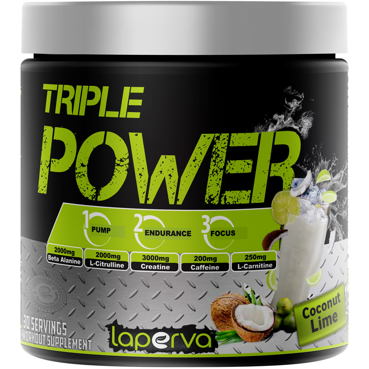 Laperva Triple Power Pre-Workout, 30, Enhance Physical Performance and Reduce Tiredness