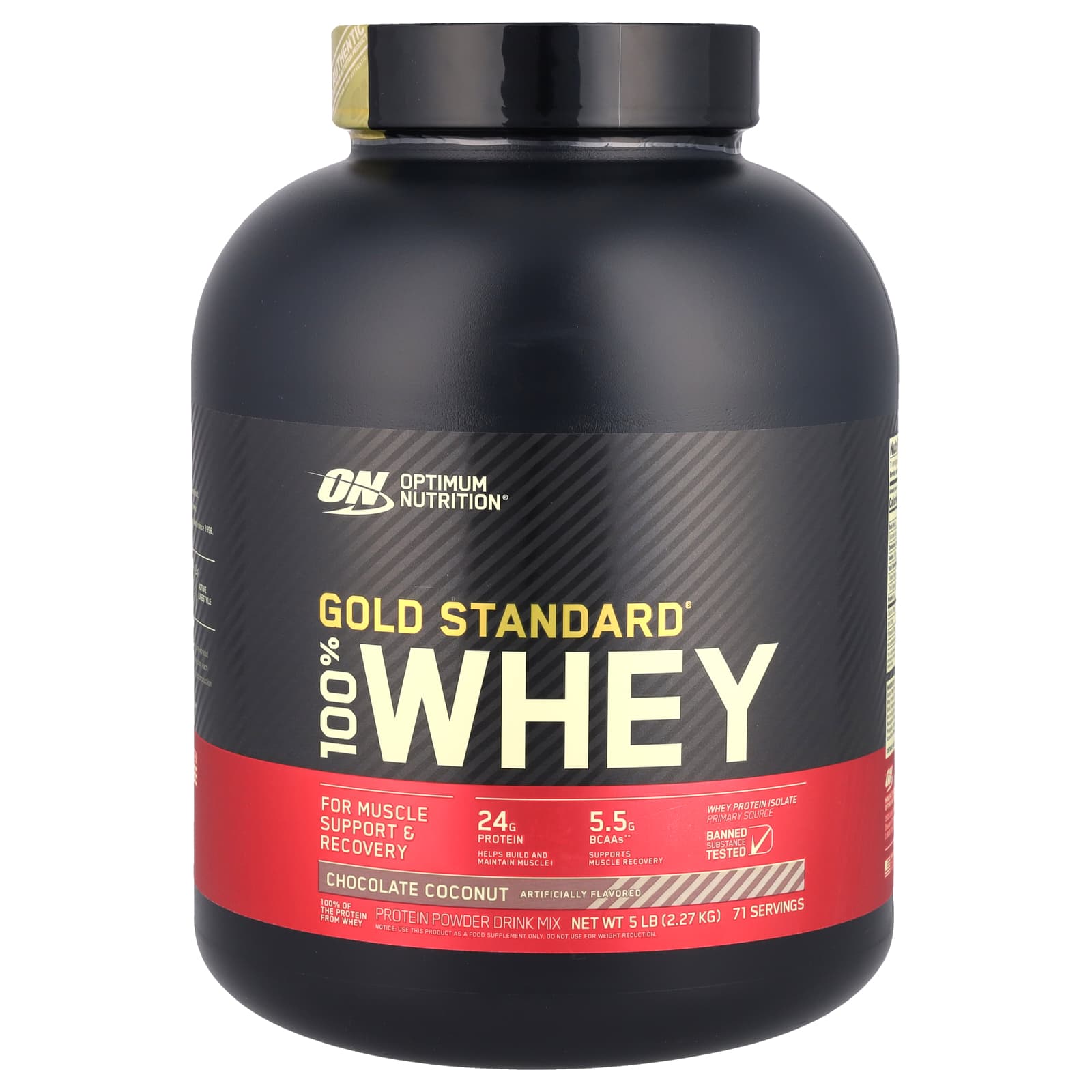 Optimum Nutrition Gold Standard 100% Whey Protein, 5 LB, 24 Grams of Protein