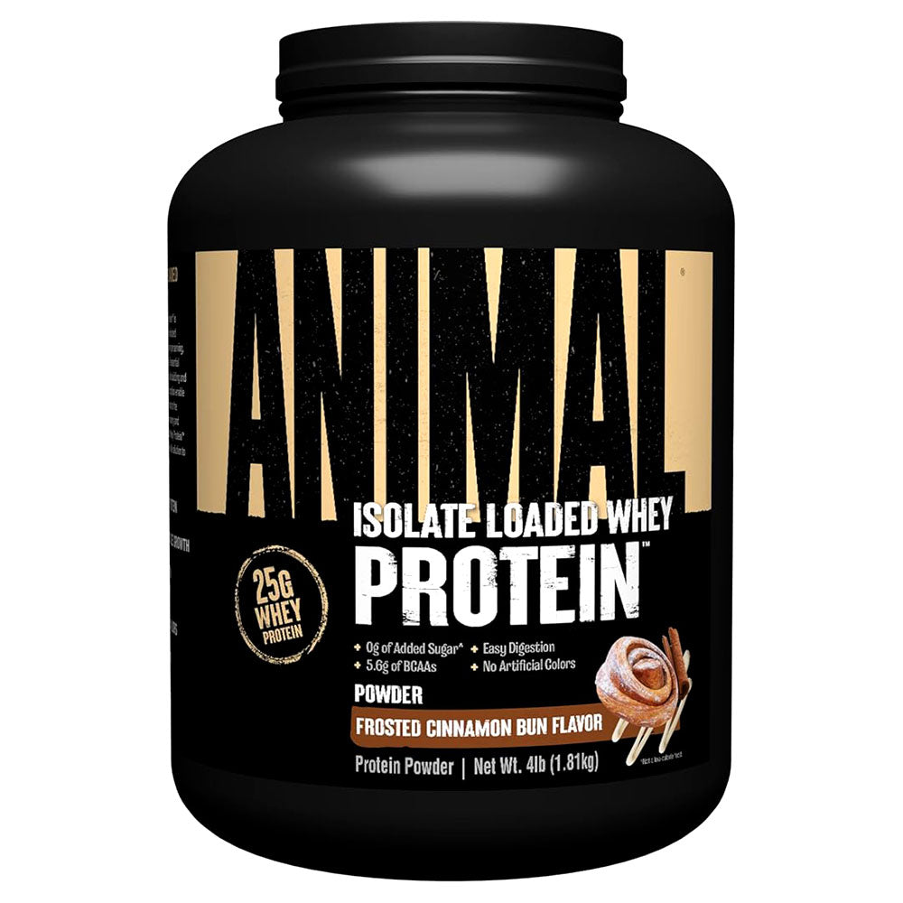 Universal Nutrition Animal Whey Isolate Loaded, 4 LB, 25 g Protein Per Serving Scoop