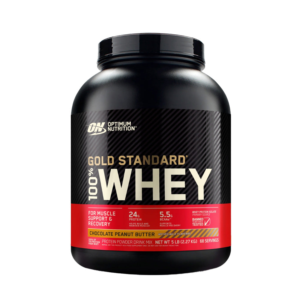 Optimum Nutrition Gold Standard 100% Whey Protein, 5 LB, 24 Grams of Protein