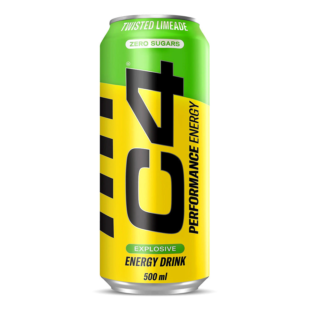 Cellucor C4 Original Carbonated Energy Drink, Twisted Limeade, 500 ML, zero Sugar