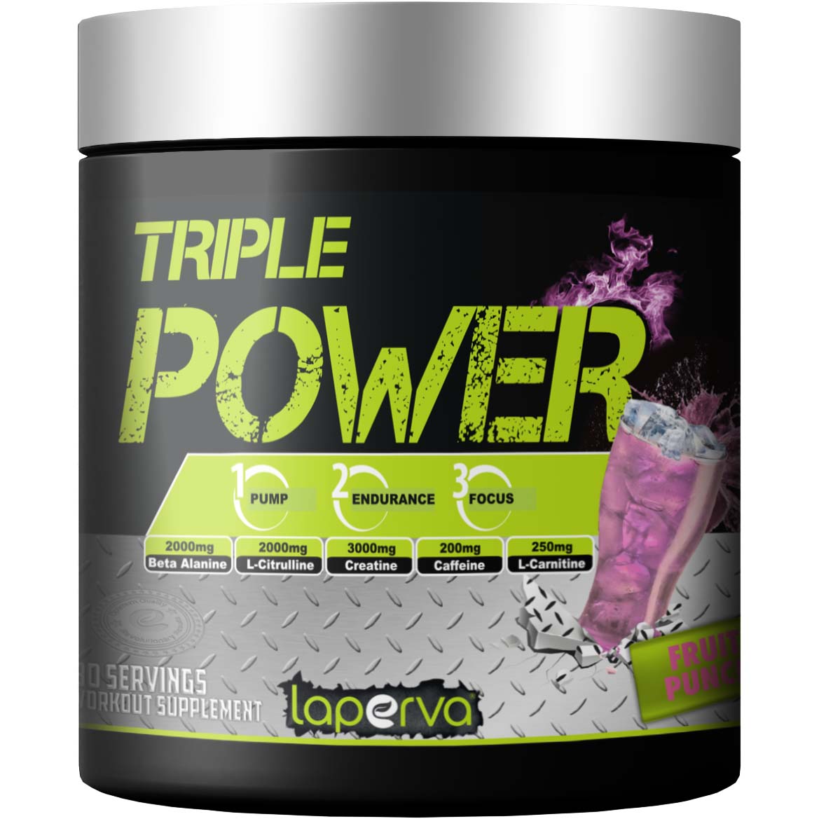 Laperva Triple Power Pre-Workout, 30, Enhance Physical Performance and Reduce Tiredness