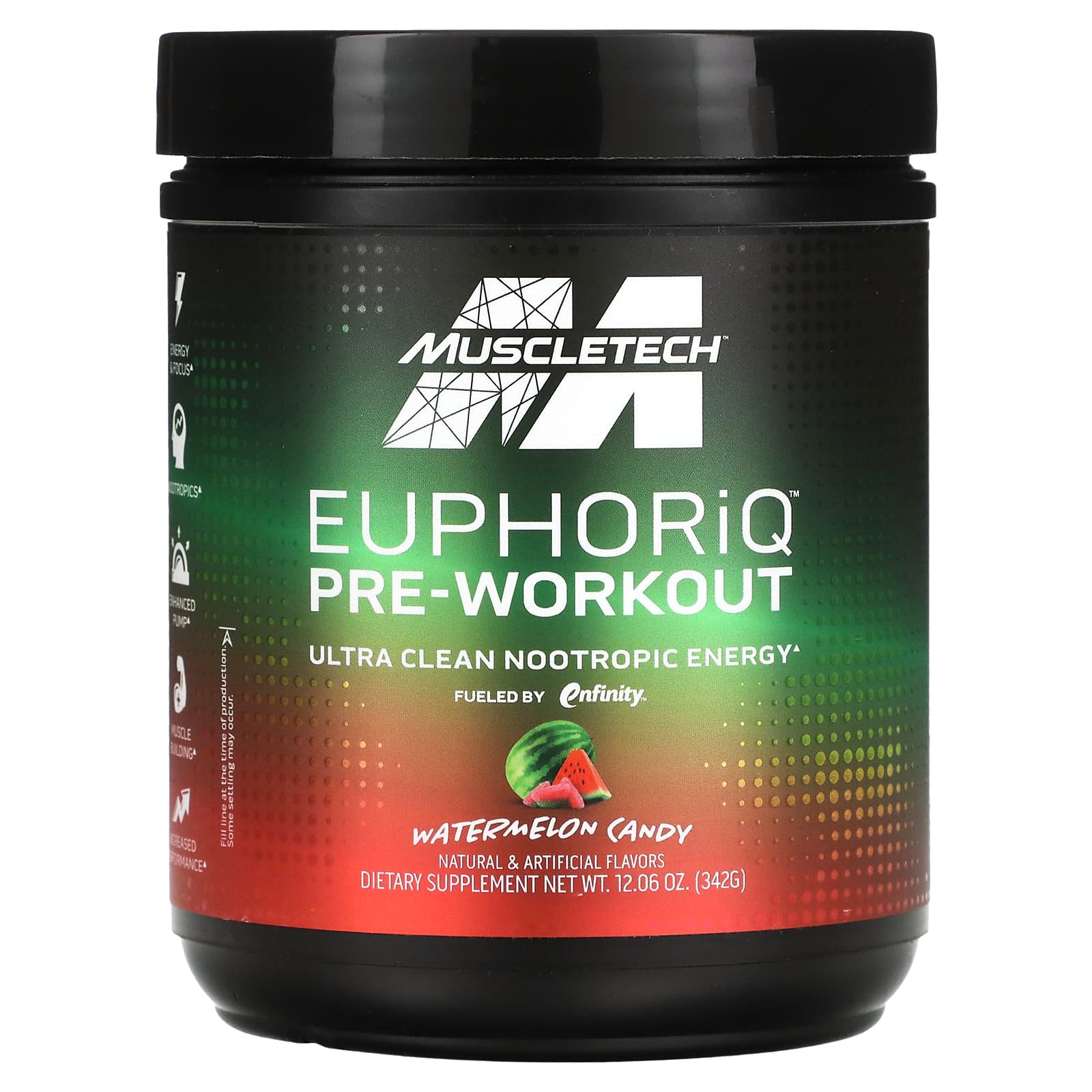 Muscletech Euphoriq Pre Workout, 20, Ultra Clean Nootropic Energy