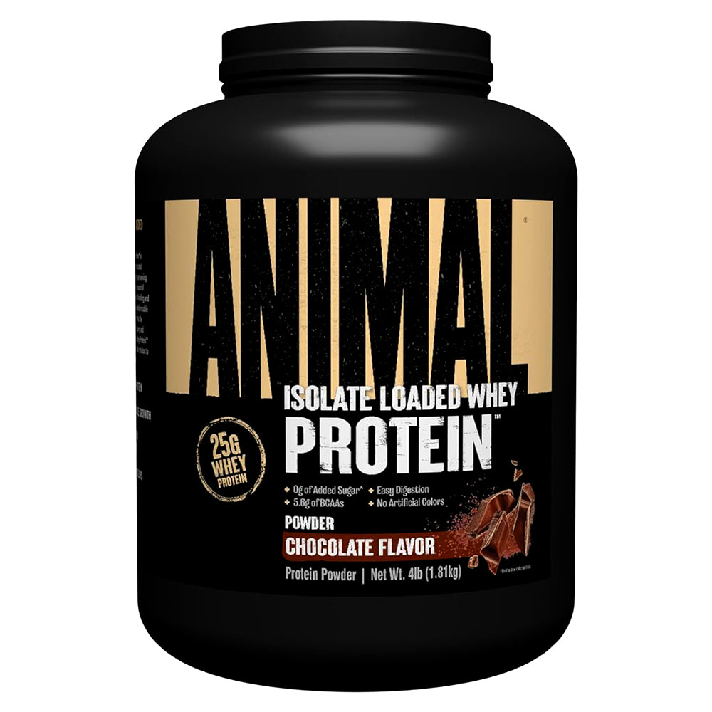 Universal Nutrition Animal Whey Isolate Loaded, 4 LB, 25 g Protein Per Serving Scoop