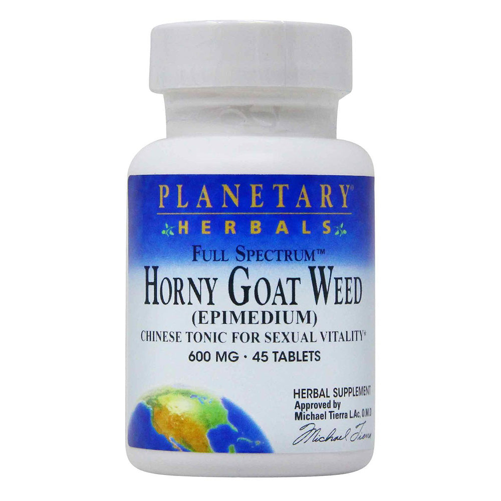 Planetary Herbals Horny Goat Weed Full Spectrum, 600 mg, 45 Tablets, Improve Sexual Function