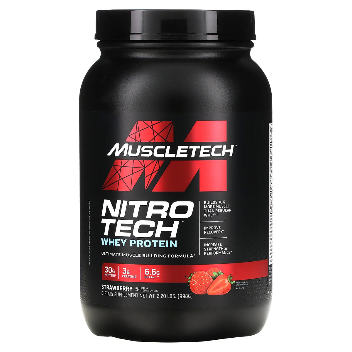 Muscletech Nitro Tech Whey Protein, 2 LB, Enhance Muscle & Strength & Performance