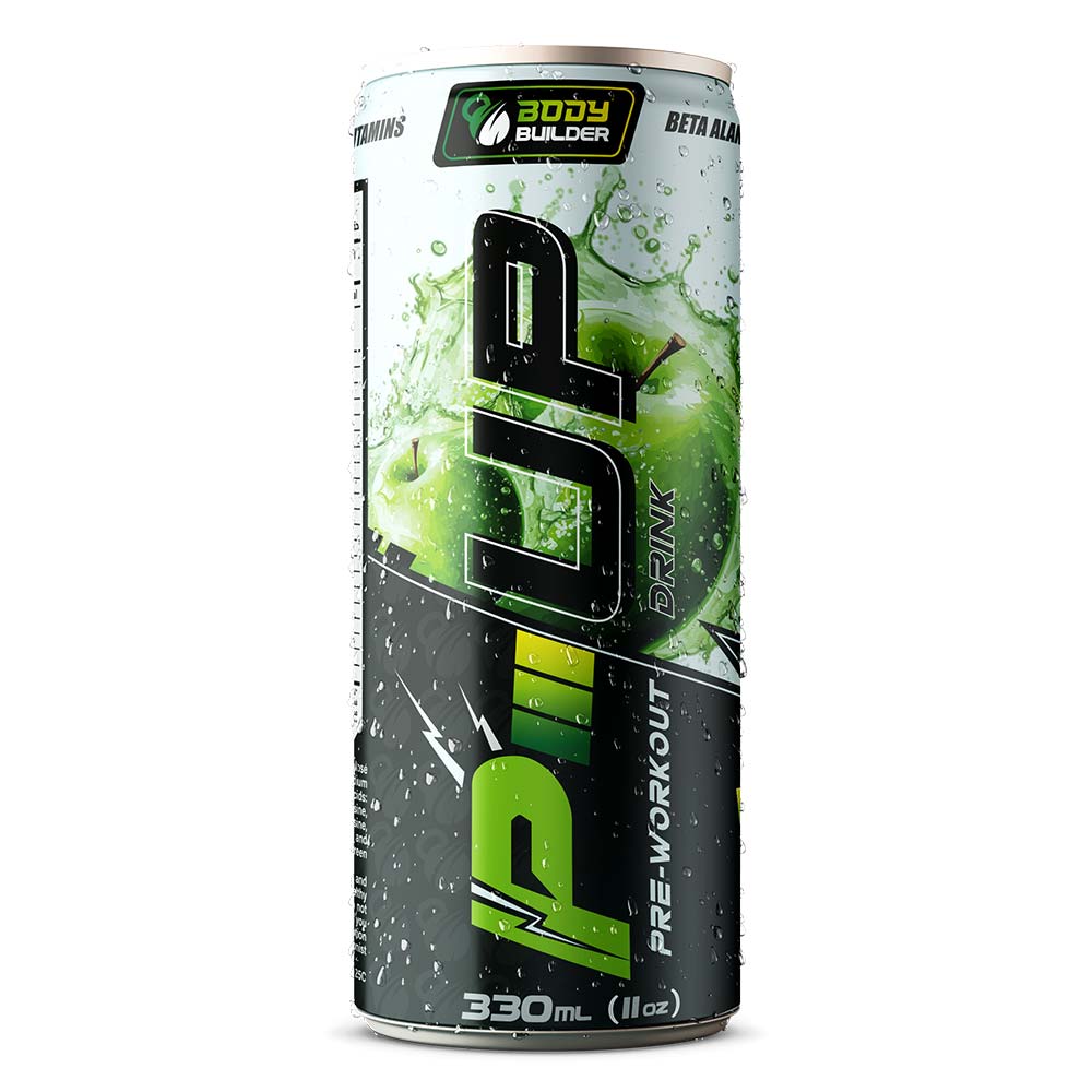 Body Builder P-up, Apple, 330 ML, Sugar-Free Formula, EAA-Enriched, Energy-Boosting Ingredients