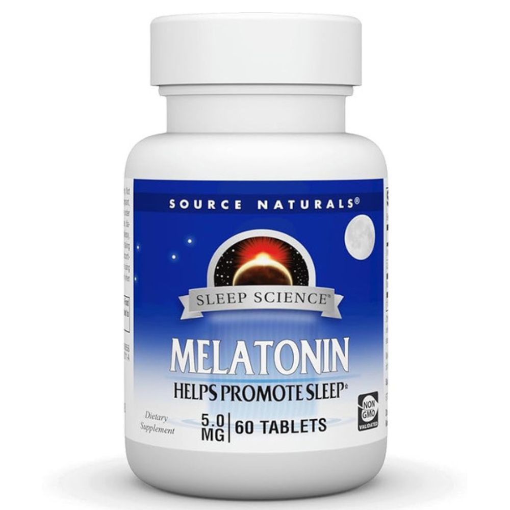 Source Naturals Melatonin, 60 Tablets, 5 mg, Help Promote Sleep, Antioxidant Properties
