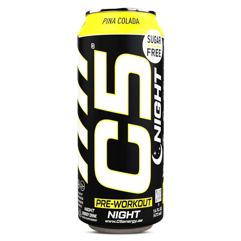 C5 Night Pre-workout Drink, 473 Ml, Sugar-Free, Boosts Strength & Endurance