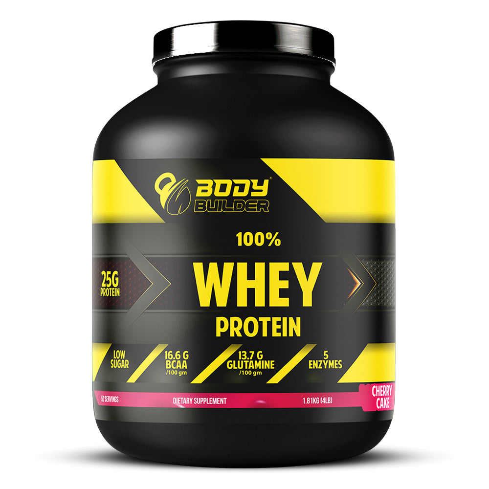 Body Builder Whey Protein,4 LB, 25 g of Whey Protein Per 1 Scoop