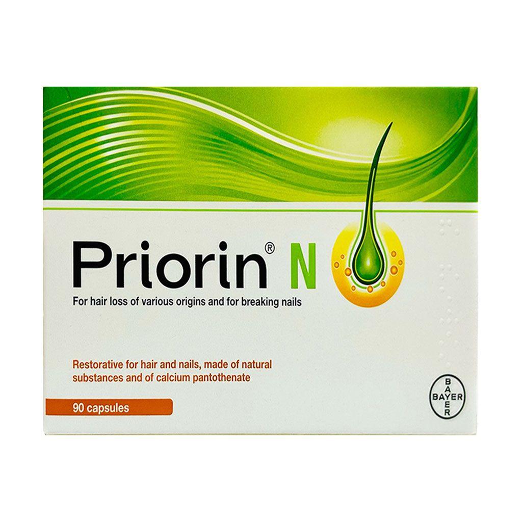 Bayer Priorin N, 90 Capsules, Supports Hair Growth, Support Nail Health