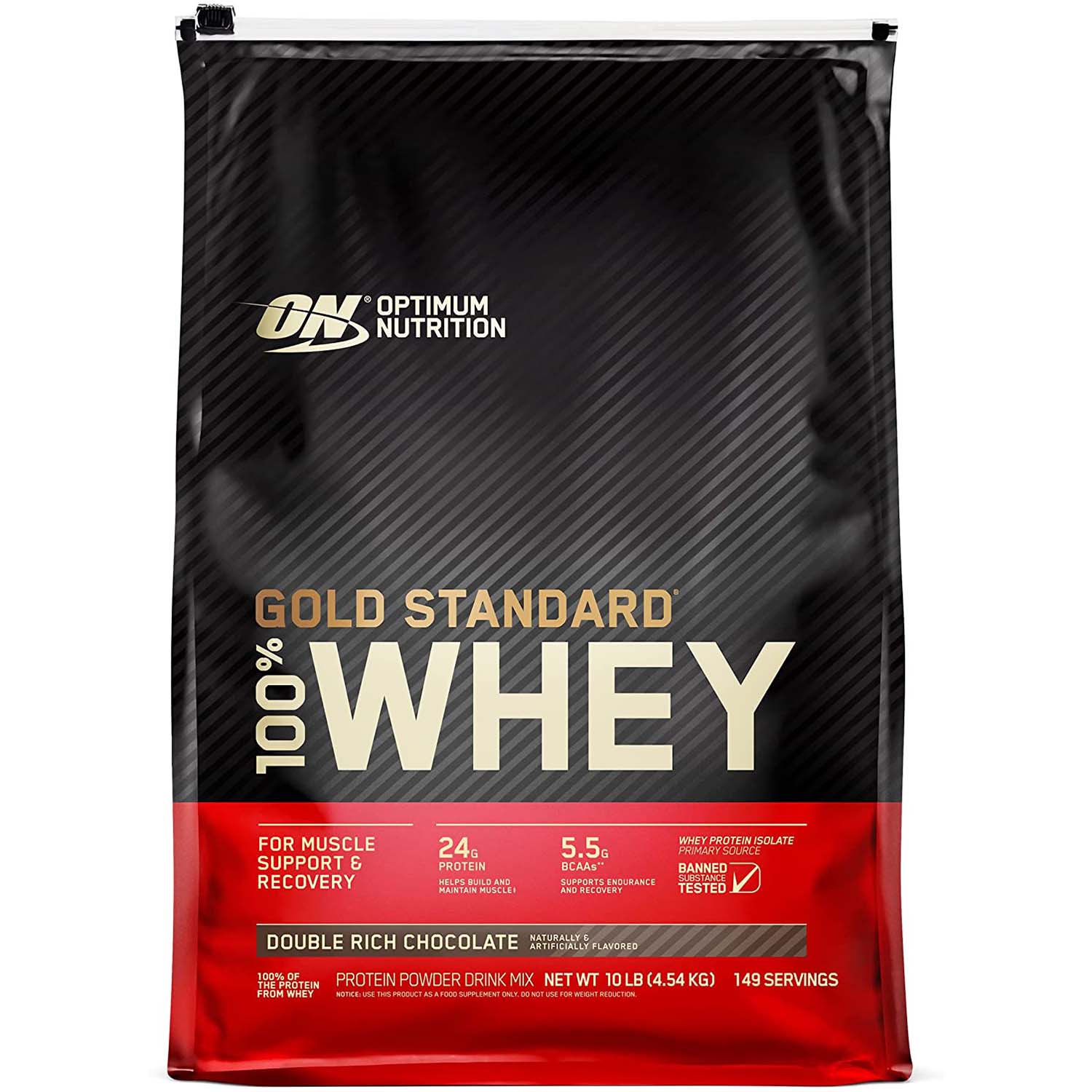 Optimum Nutrition Gold Standard 100% Whey Protein, 10 LB