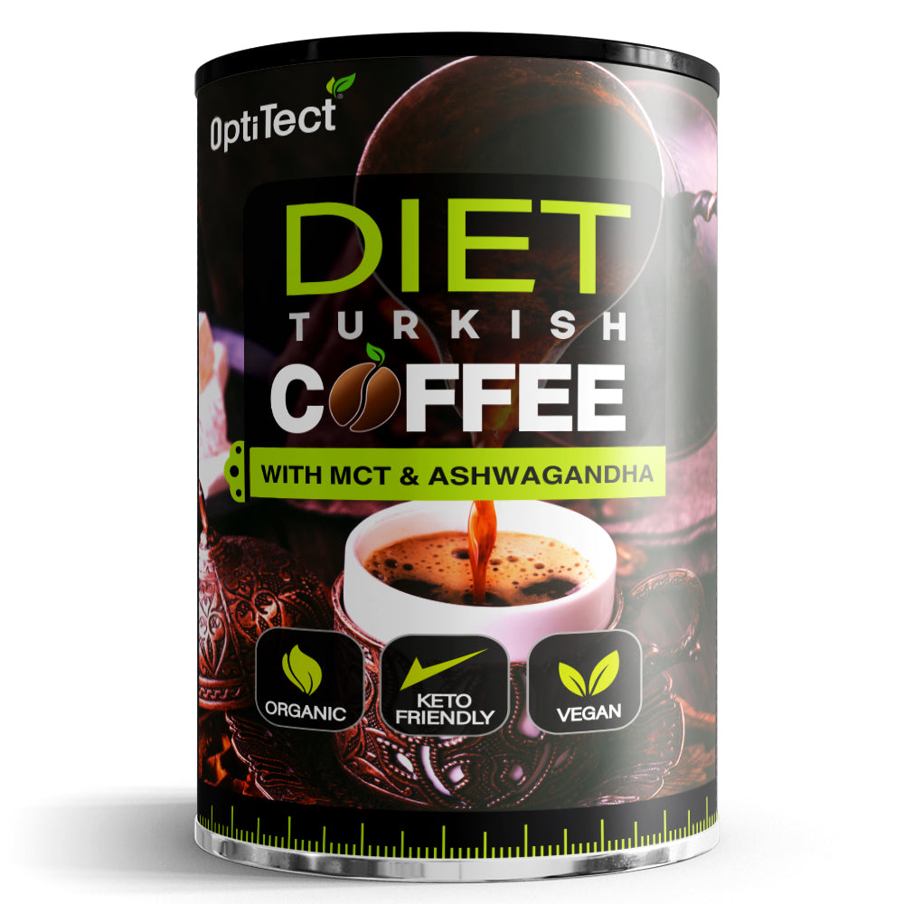 Optitect Diet Turkish Coffee + Ashwagandha, 10 sachets, Keto Friendly, Vegan