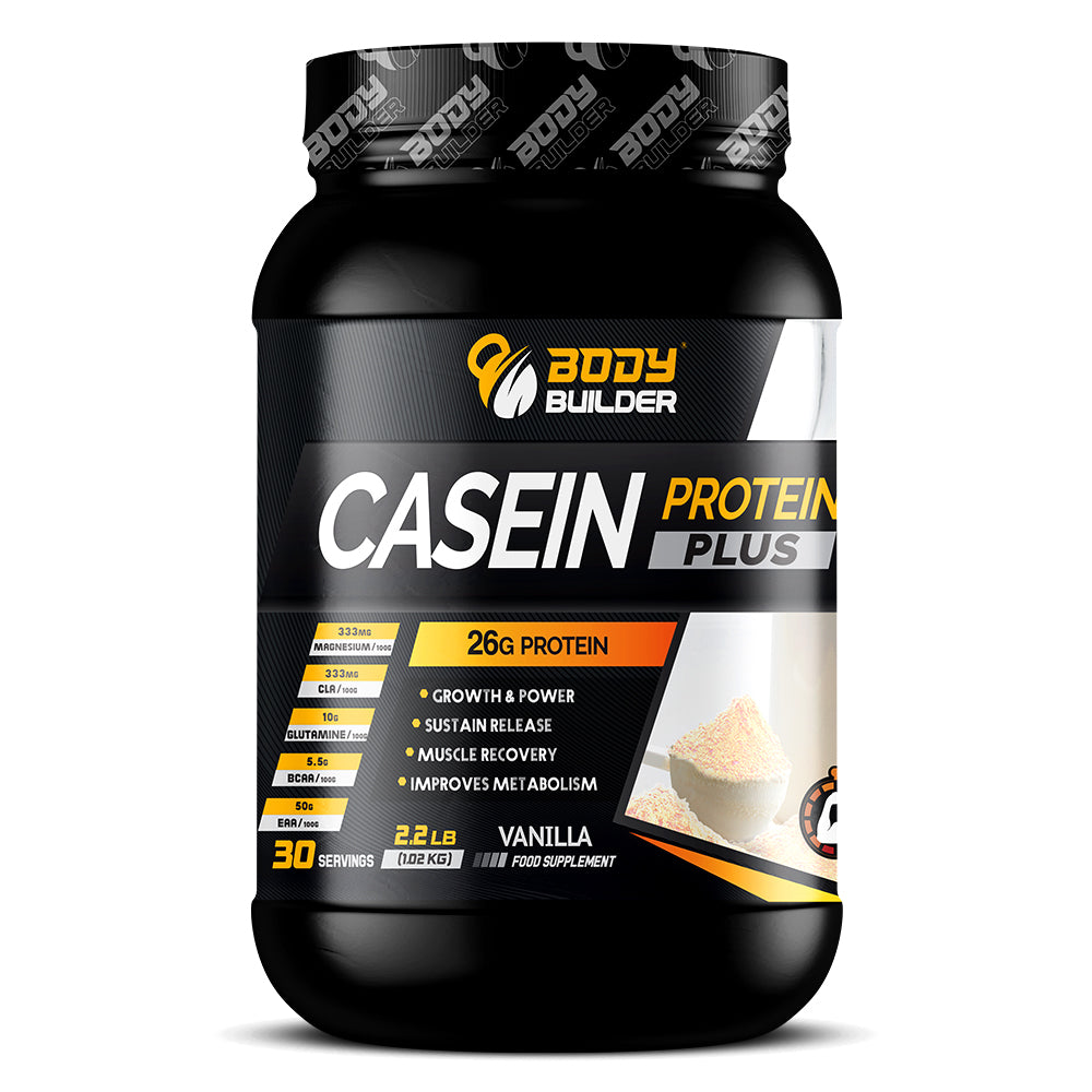 Body Builder Casein Protein Plus, 2.2 LB, Growth & Power, Sustain Release