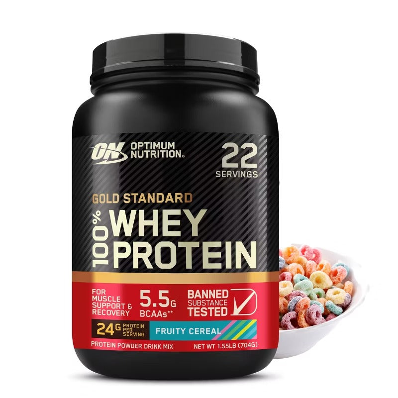 Optimum Nutrition Gold Standard 100% Whey Protein, Fruity Cereal, 1.5 LB