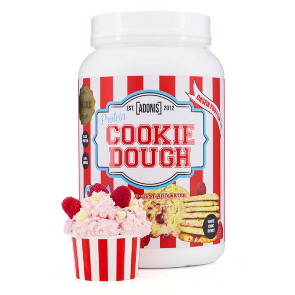 Adonis Protein Cookie Dough, White Choco Berry Chunk, 1 kg, Fat 3.3g Carbs 6.1g Calories 143