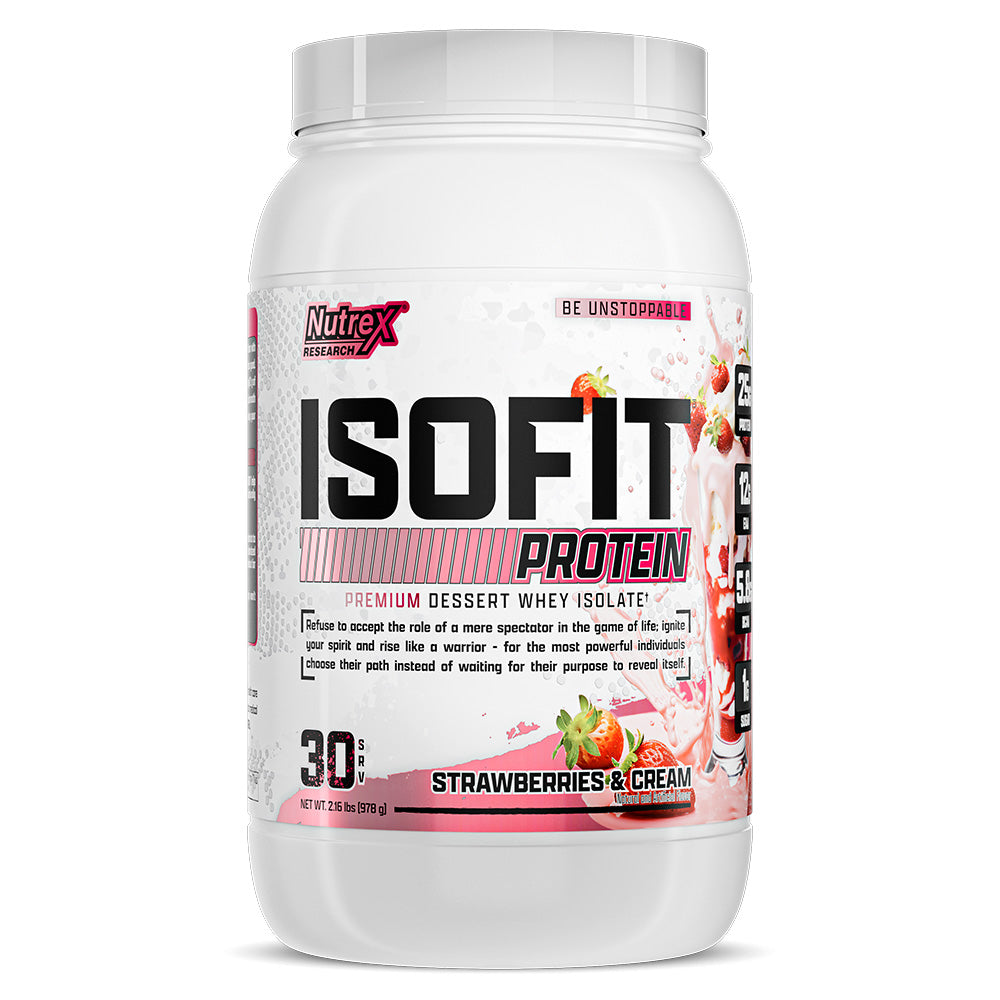 Nutrex Research Isofit, Strawberries & Cream, 2 LB, Support Muscle Gain
