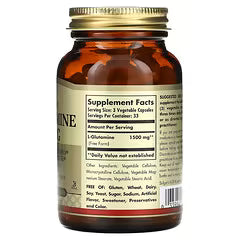 Solgar L-glutamine, 500 mg, 100 Vegetable Capsules, Natural Muscle Food