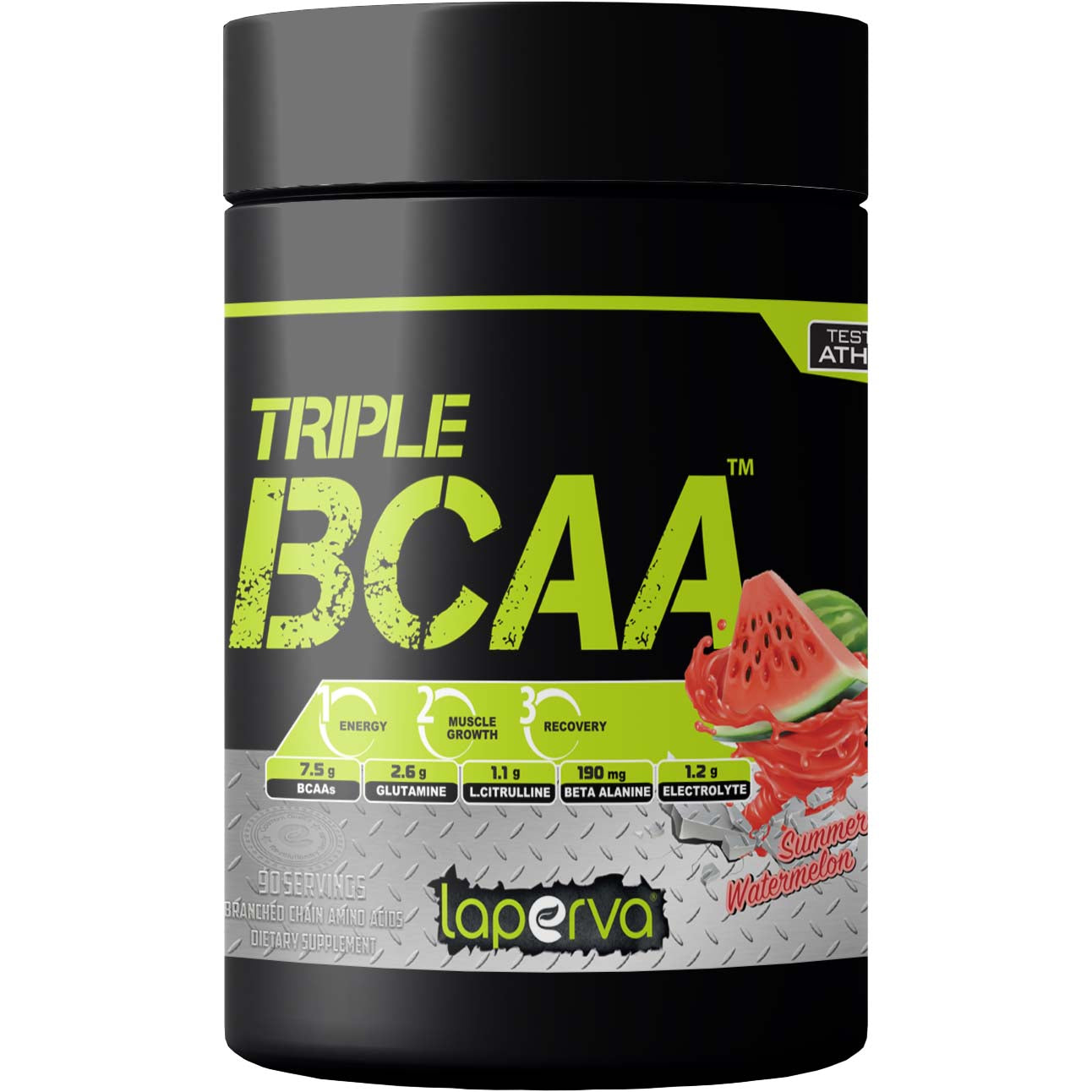 Laperva Triple BCAA, Summer Watermelon, 90, 7.5 G Of Bcaa 2:1:1 Ratio, Zero Fat, Zero Carbs and Zero Sugar