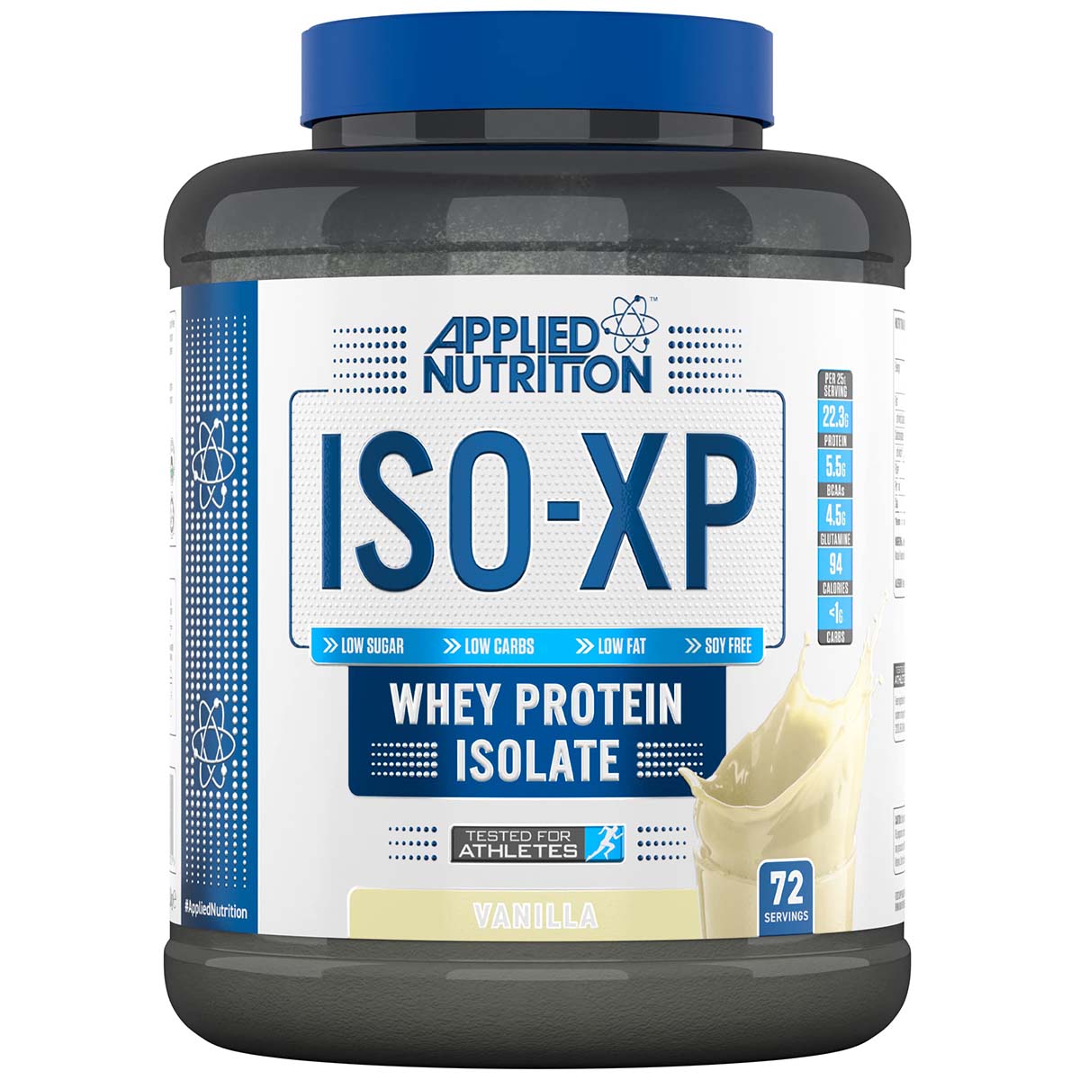 Applied Nutrition ISO-XP 100% Whey Protein Isolate, Vanilla, 1.8 Kg, 0g Carbs & 0g Fat