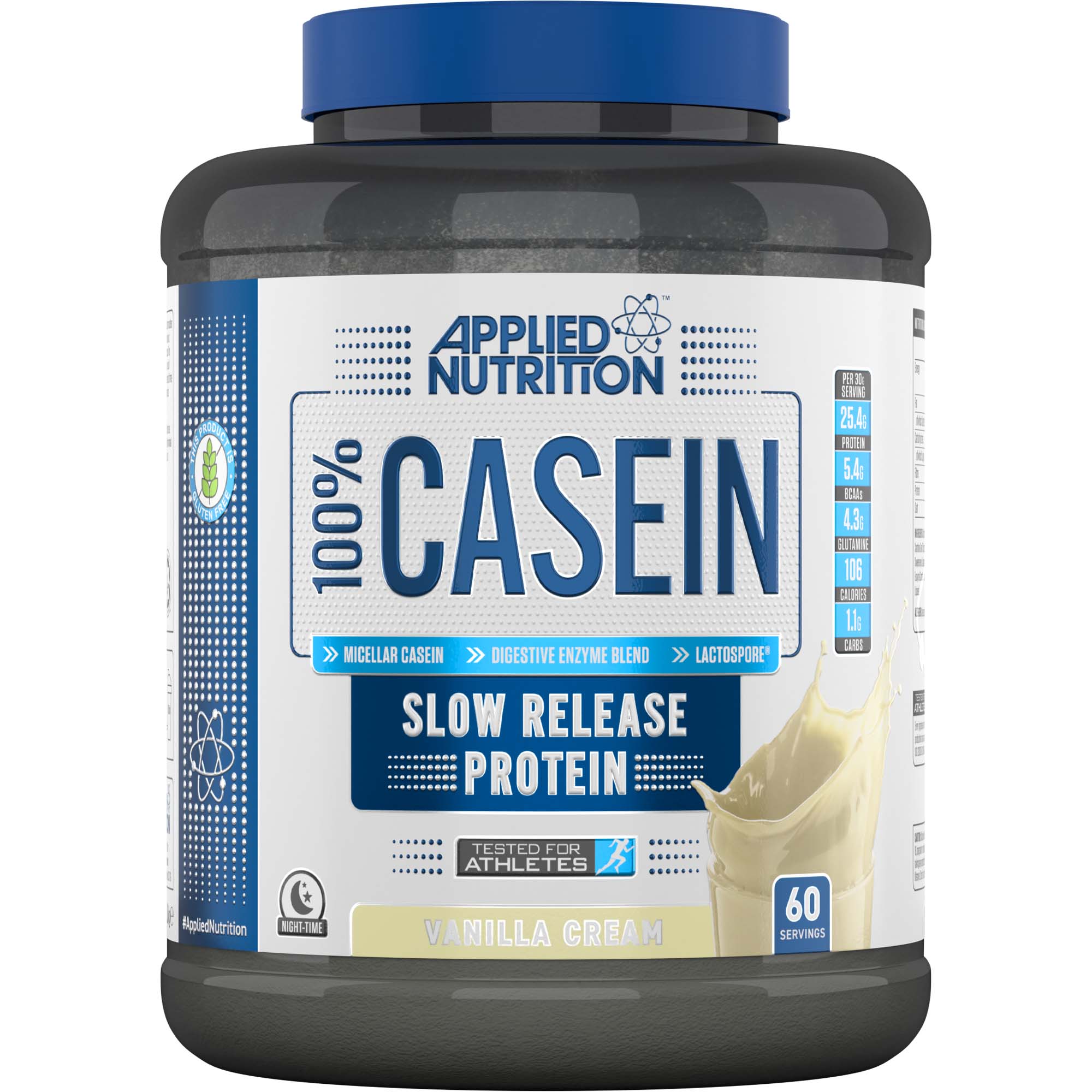 Applied Nutrition Micellar Casein Protein, Vanilla, 1.8 Kg, 25.4 G Protein Per Serving